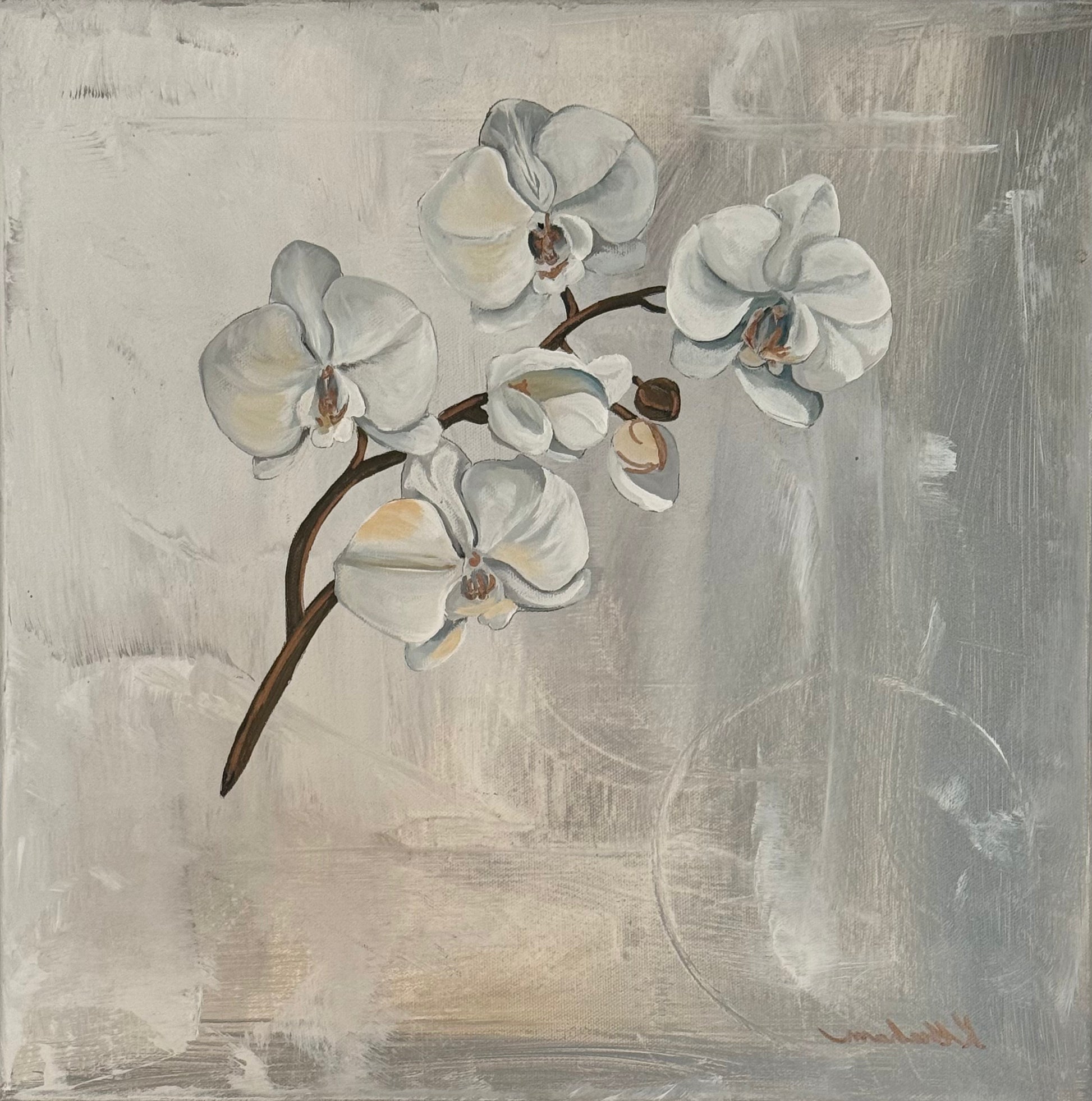 Orchid on Gray