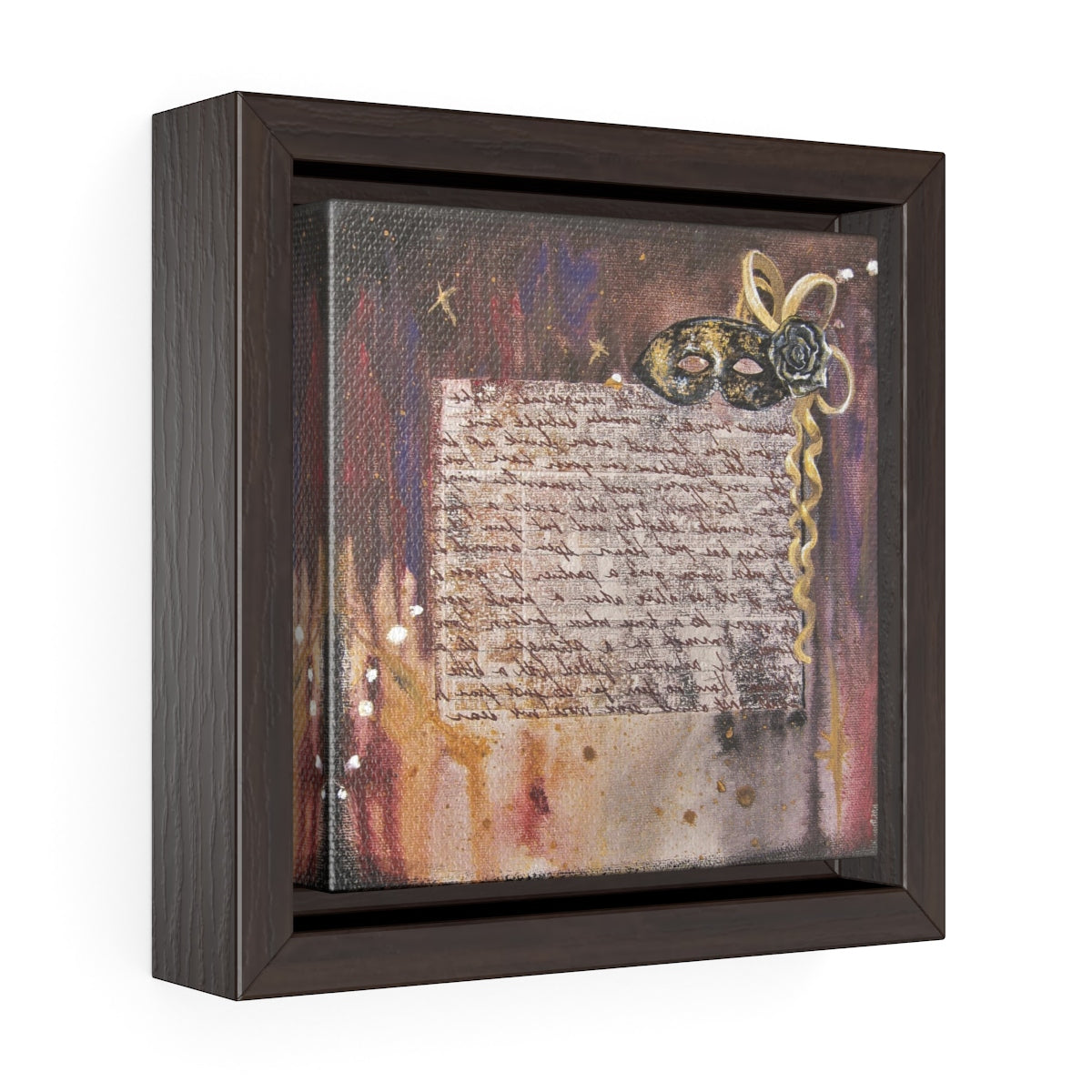 Square Framed Art Print | Lullaby: Mask 2