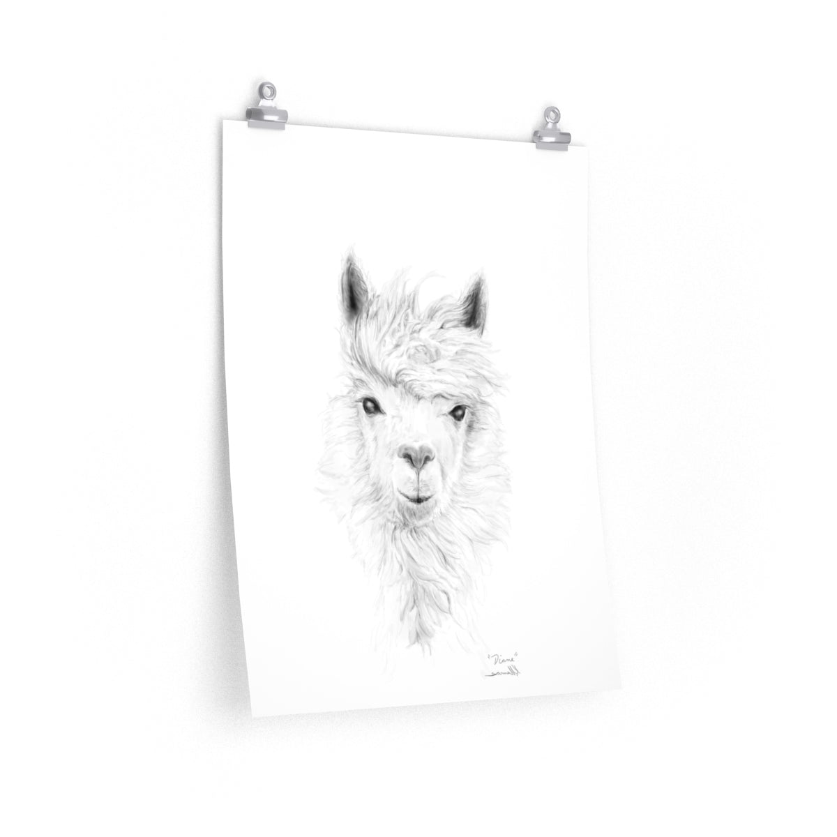 DIANE Llama- Art Paper Print