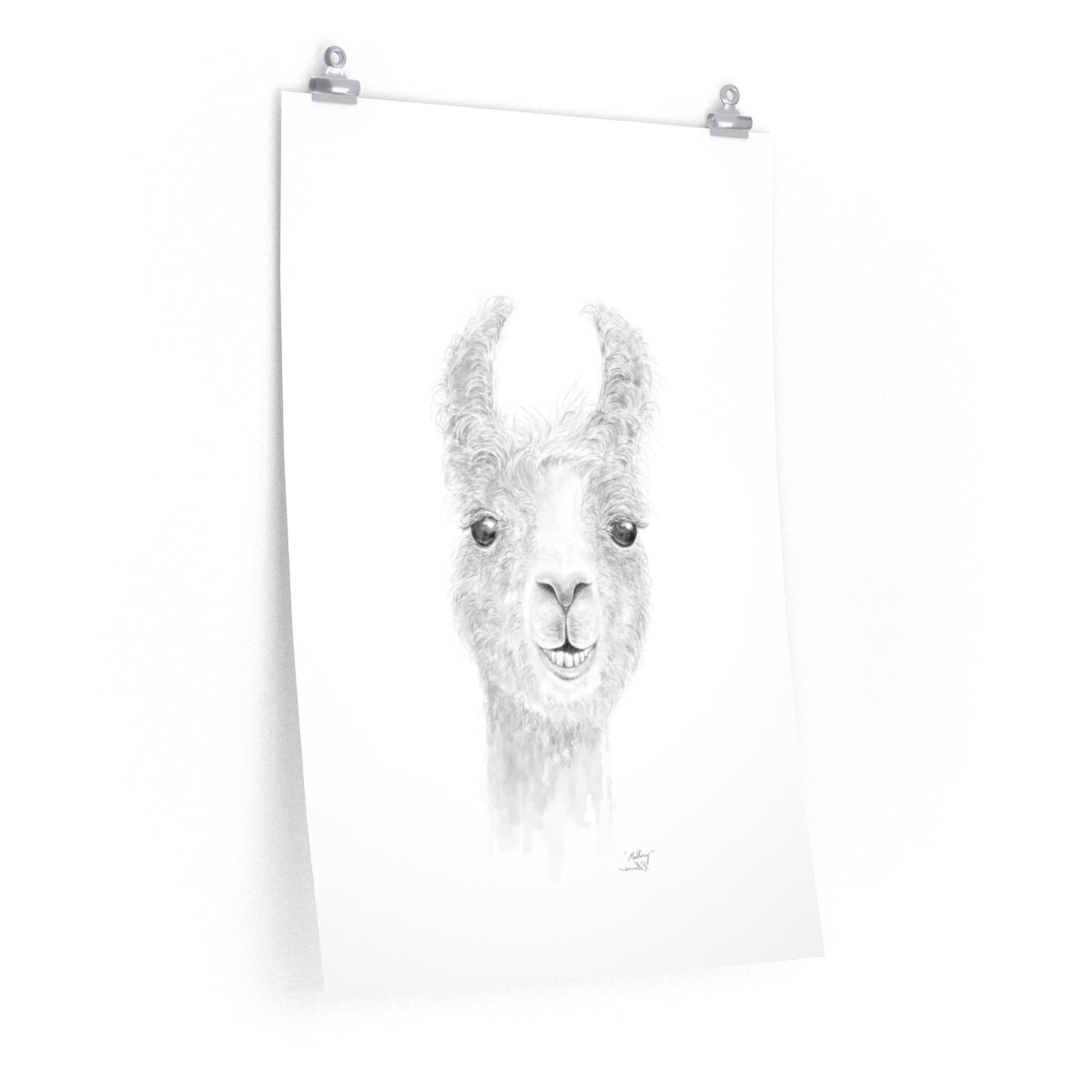 MALLORY Llama- Art Paper Print
