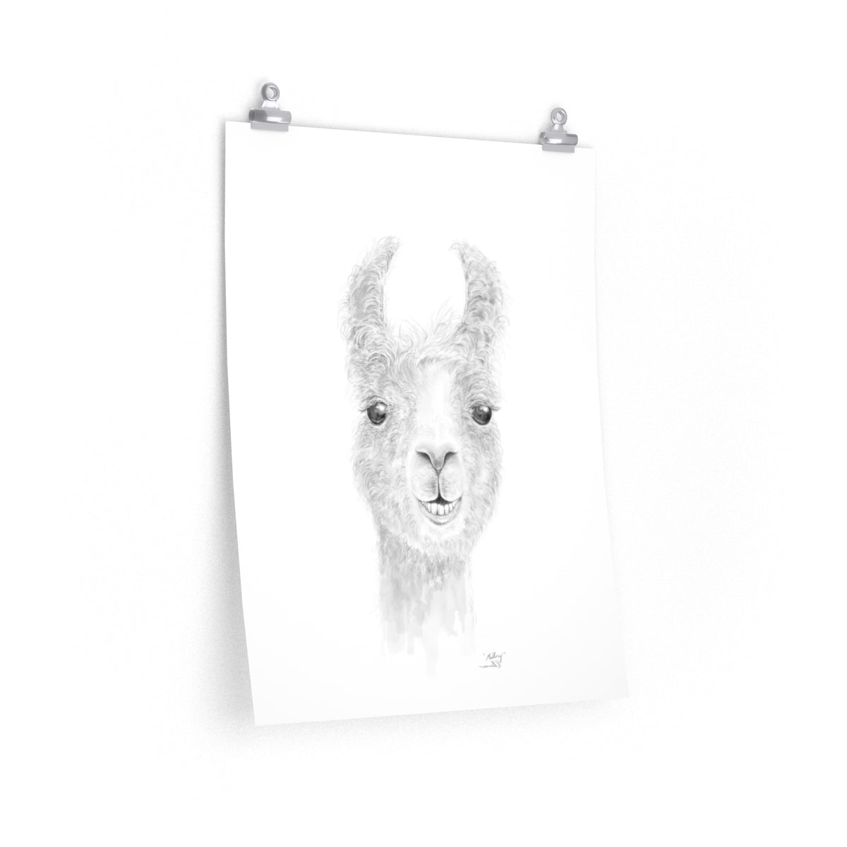 MALLORY Llama- Art Paper Print
