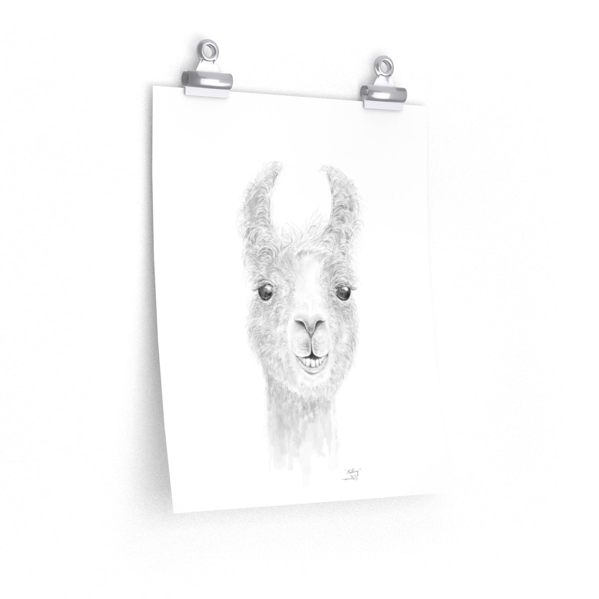MALLORY Llama- Art Paper Print