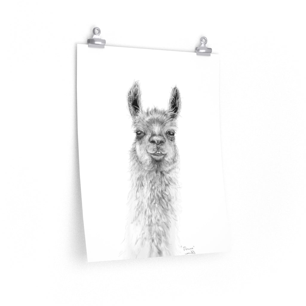 DONNA Llama- Art Paper Print