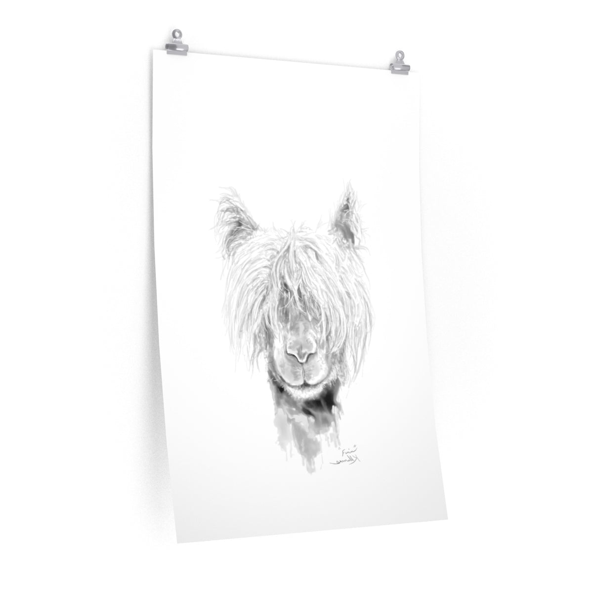 FINN Llama- Art Paper Print