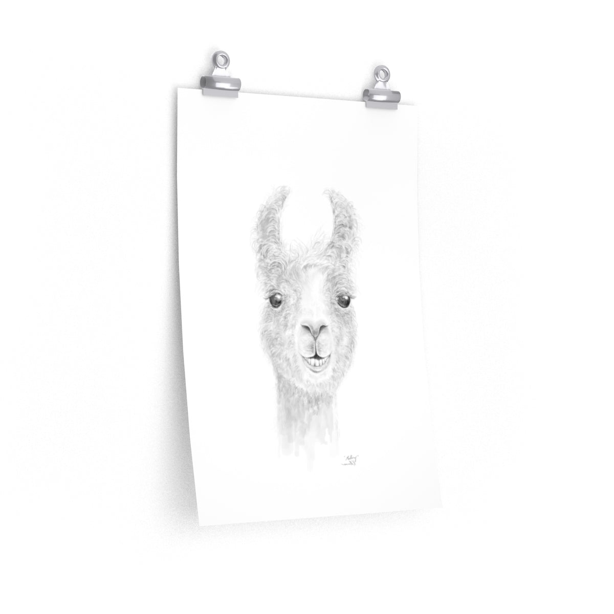 MALLORY Llama- Art Paper Print