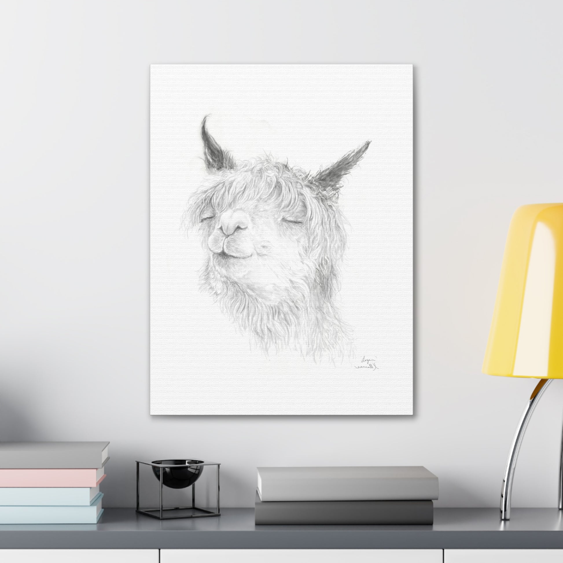 LOGAN Llama - Art Canvas