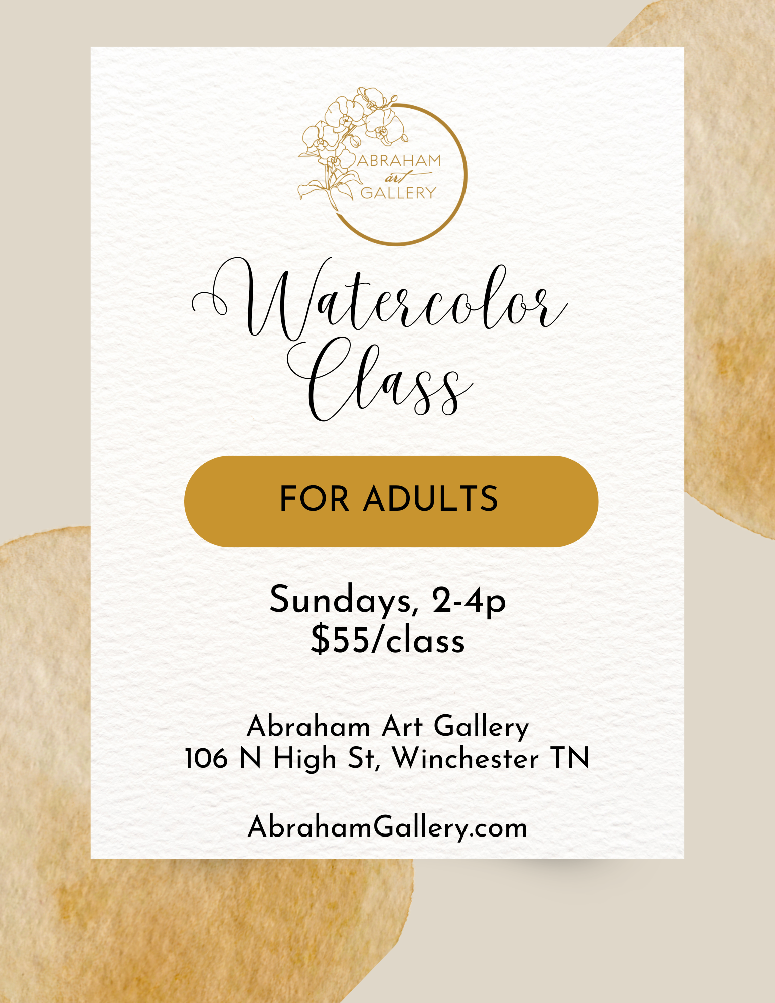 March Watercolor Classes