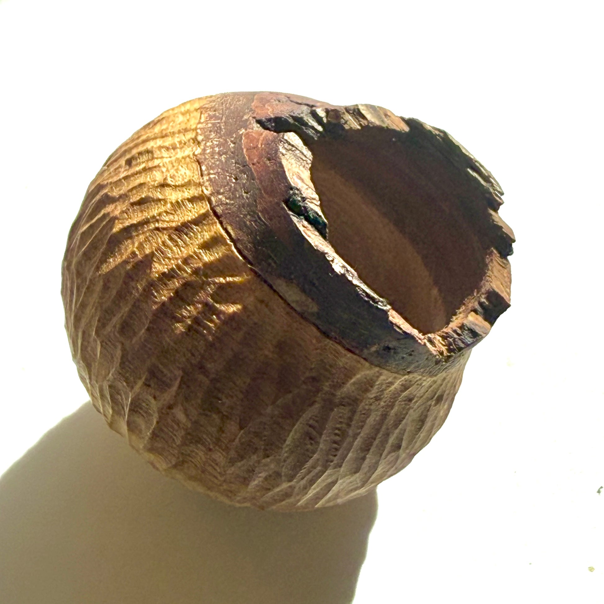 Small Textured Oak Vessel