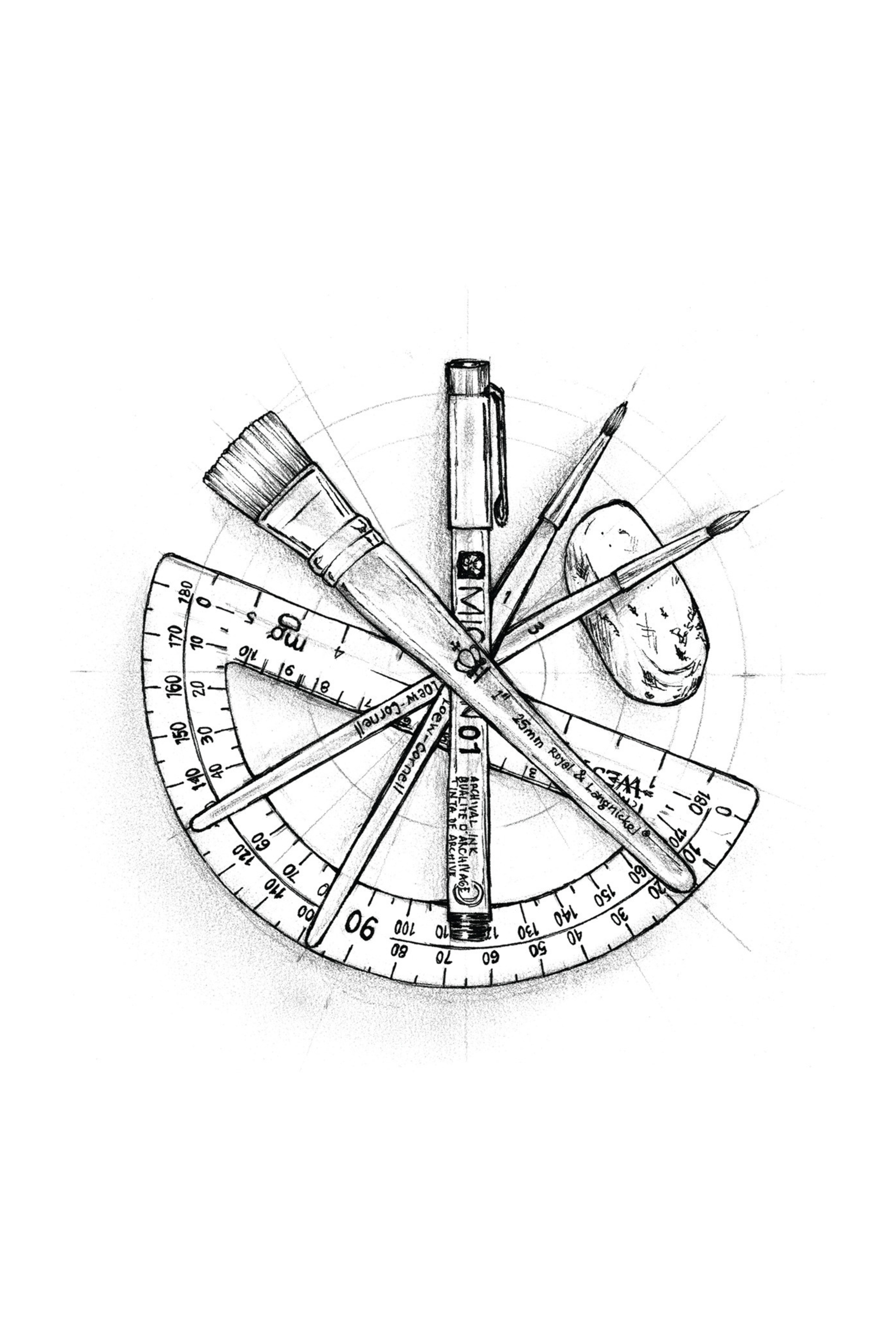 5x7” Matted Tools Print
