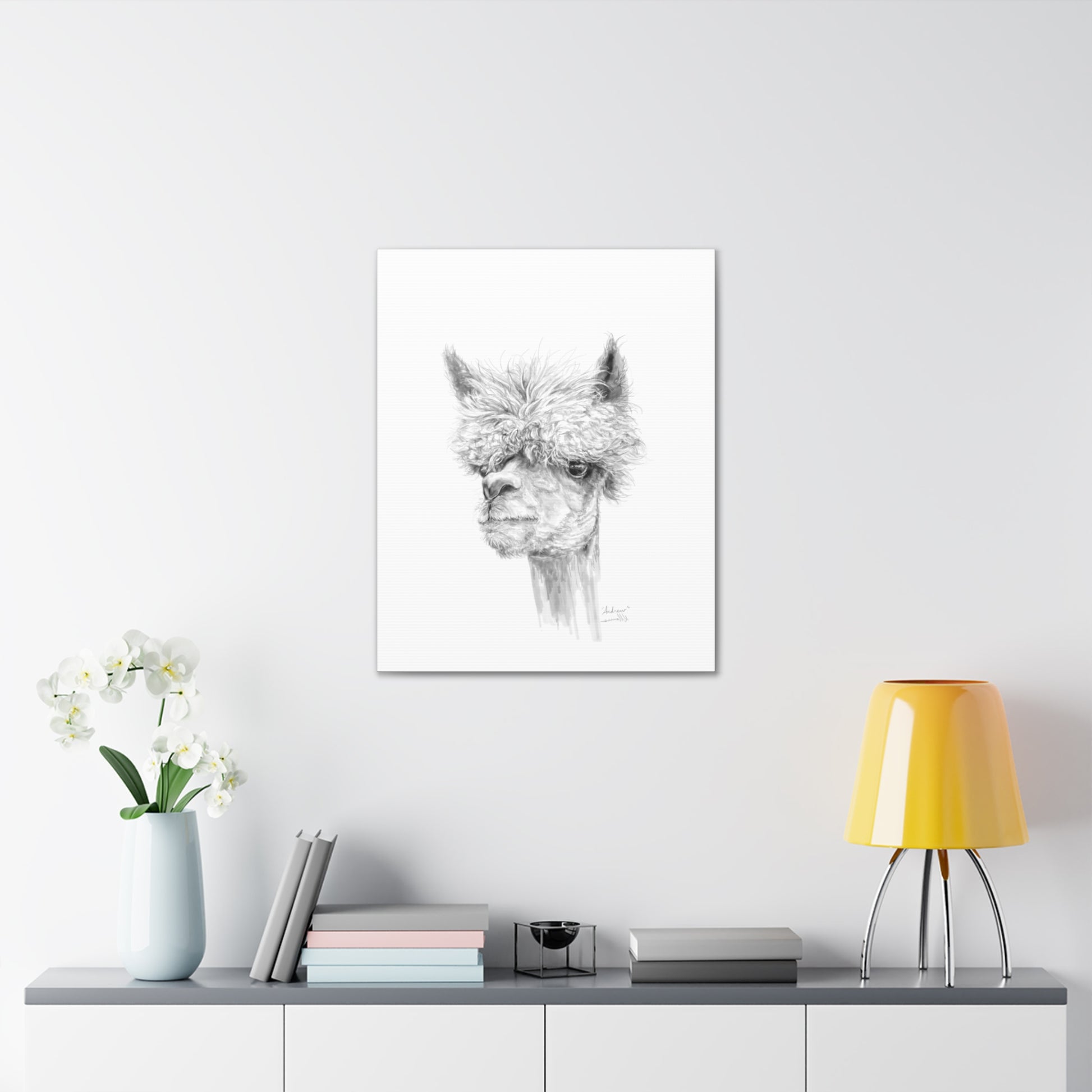 ANDREW llama- Art Canvas
