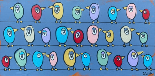 27 Birds All Getting Along (gray)