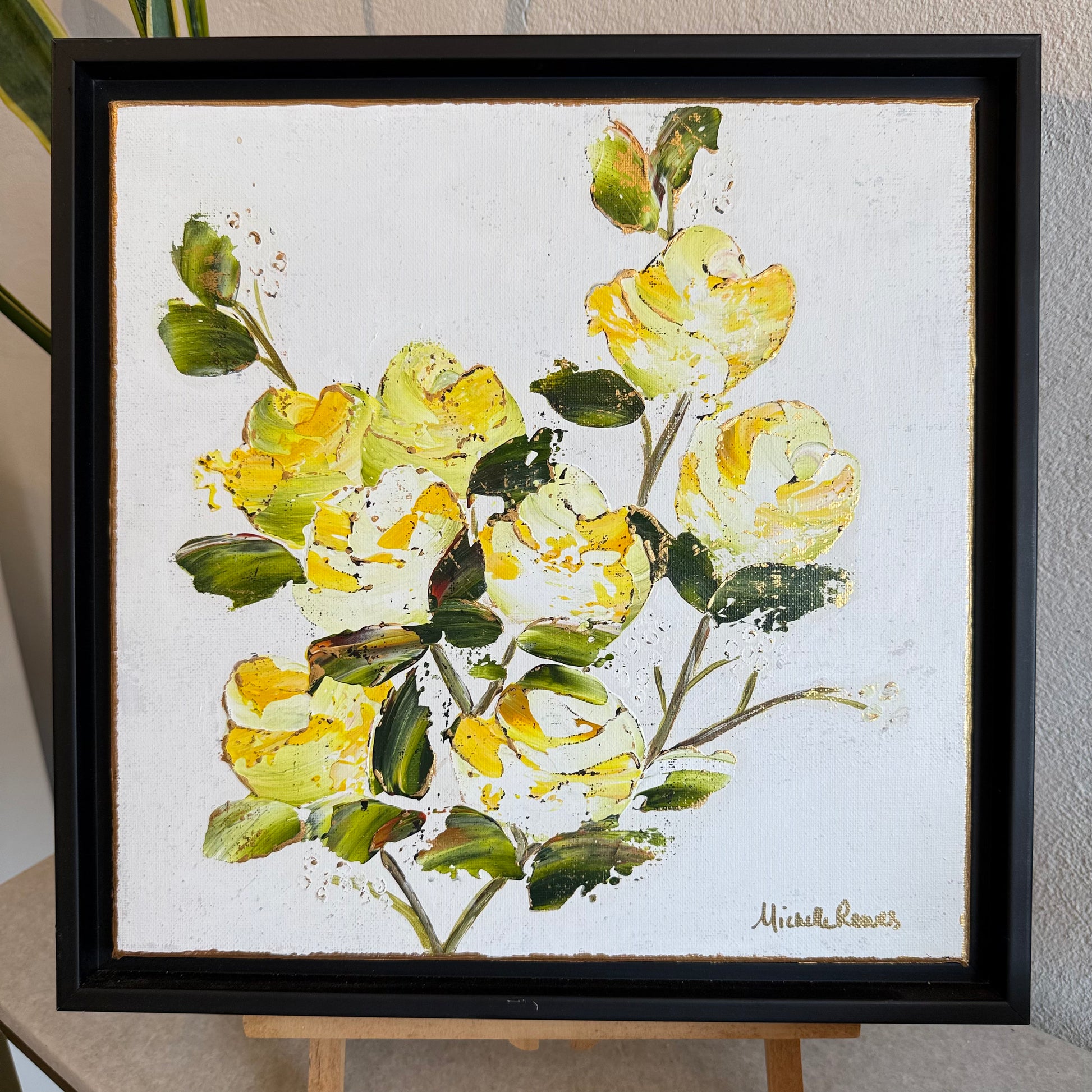 Framed Yellow Roses