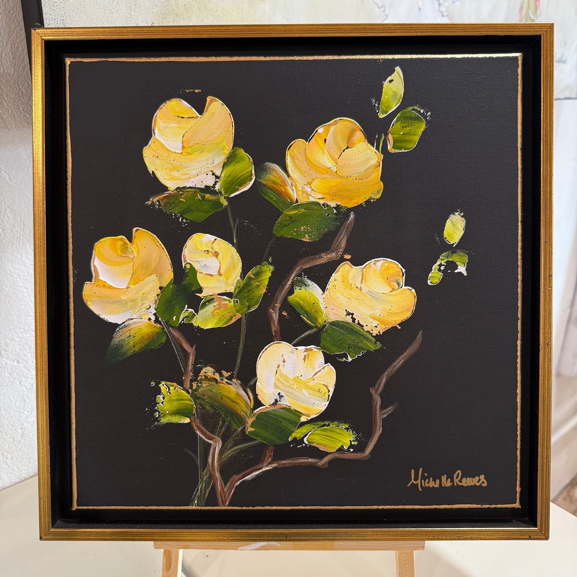 Framed Yellow Roses