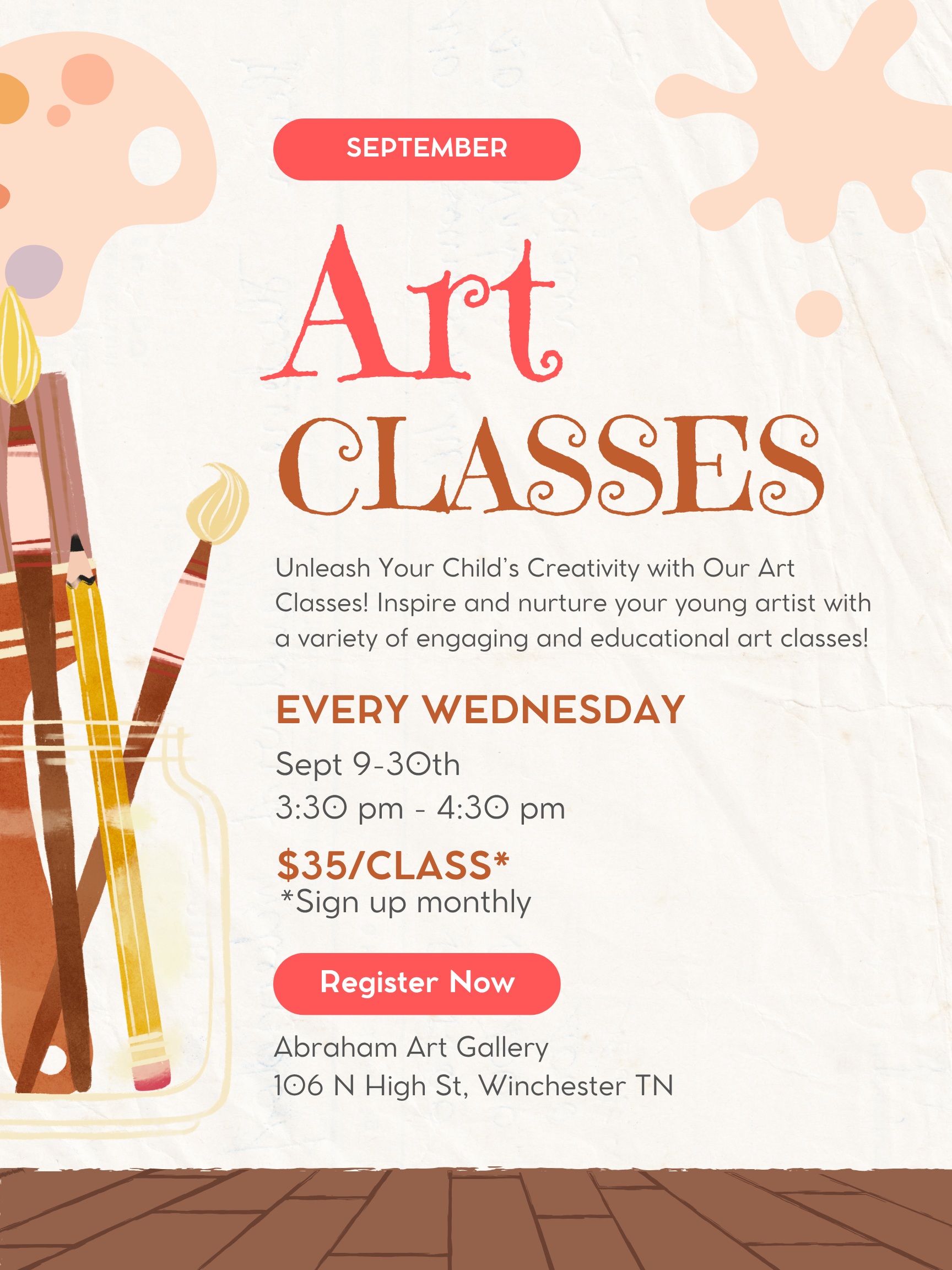 September Art Classes (Youth)