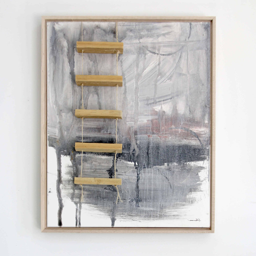 Framed Virtue Ladder 16x20"