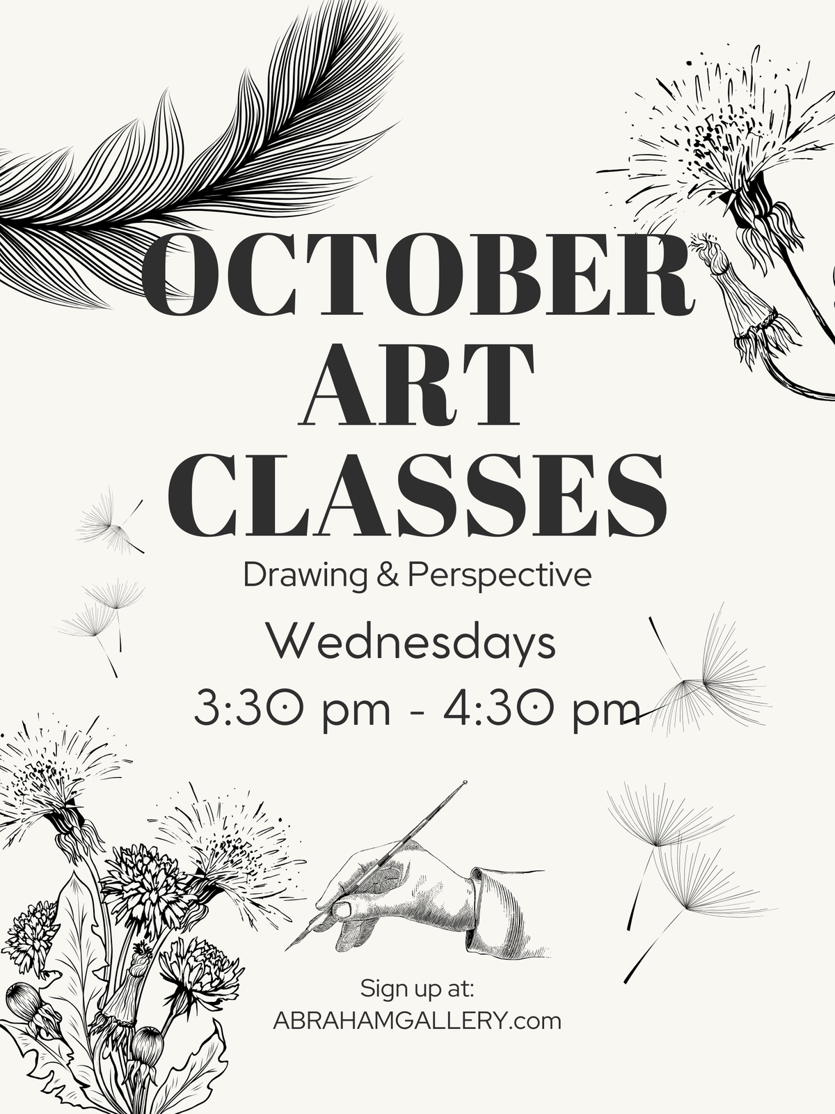 October Art Classes (Youth)