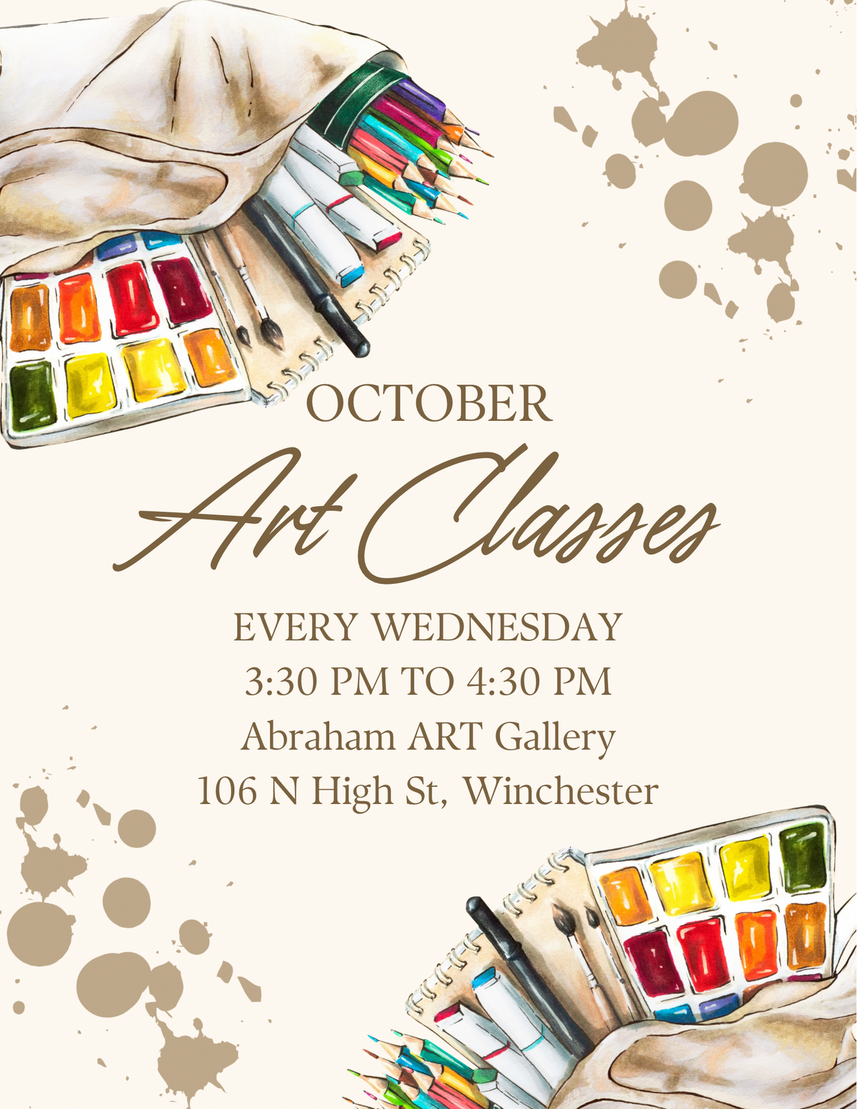 October Art Classes (Youth)
