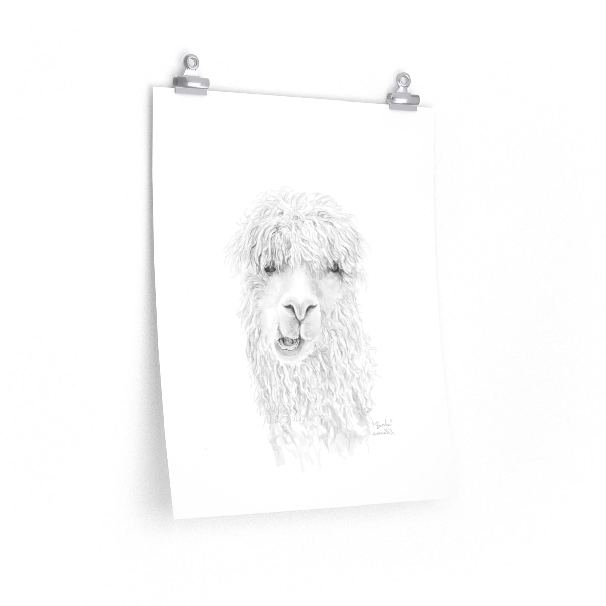 BROOKE Llama- Art Paper Print