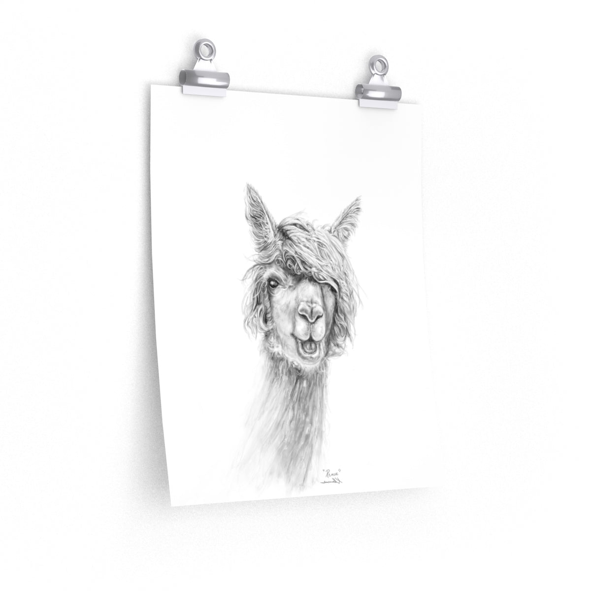 RENEE Llama- Art Paper Print