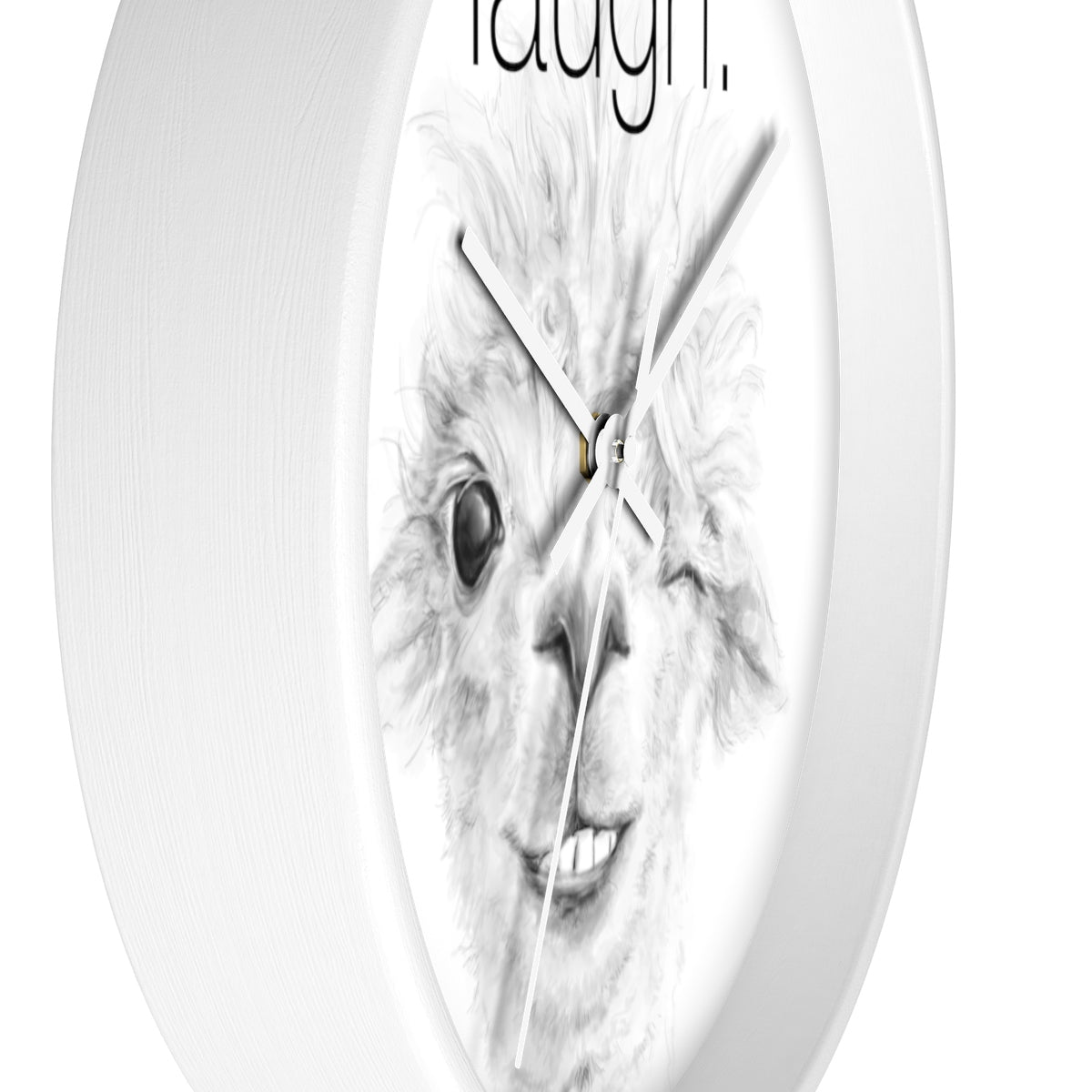 LAUGH llama Wall clock: MAGGIE
