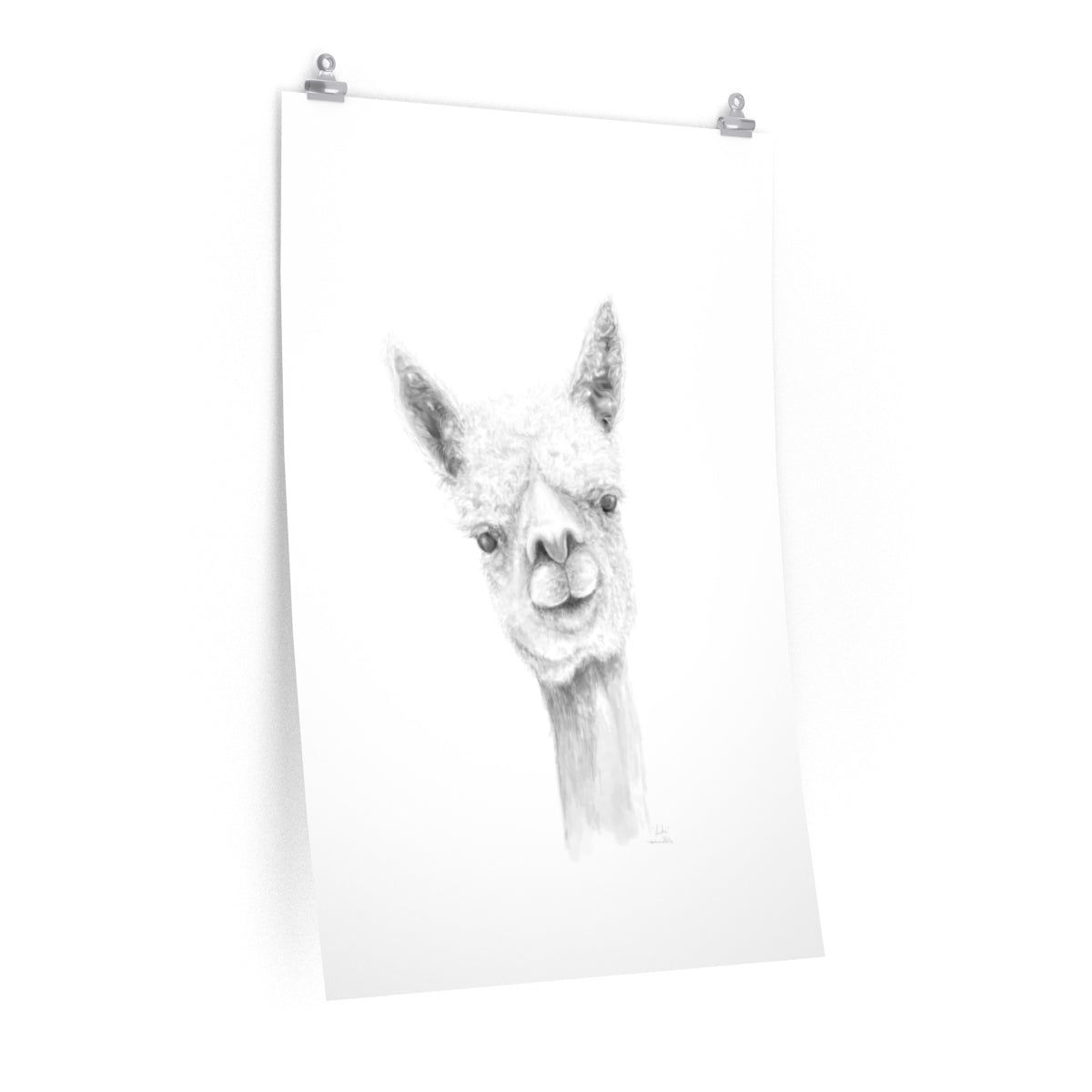 LUKE Llama- Art Paper Print