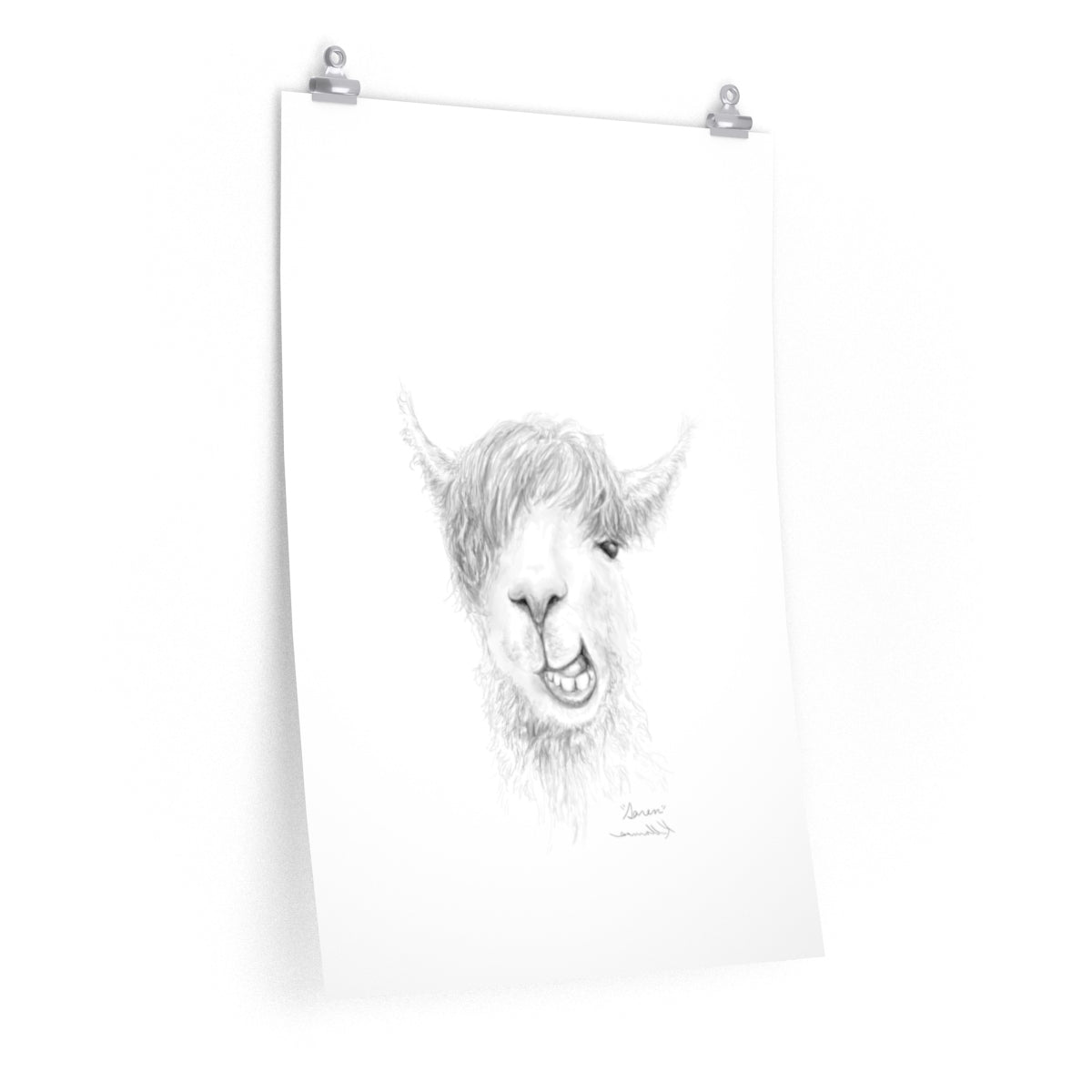 SAREN Llama- Art Paper Print