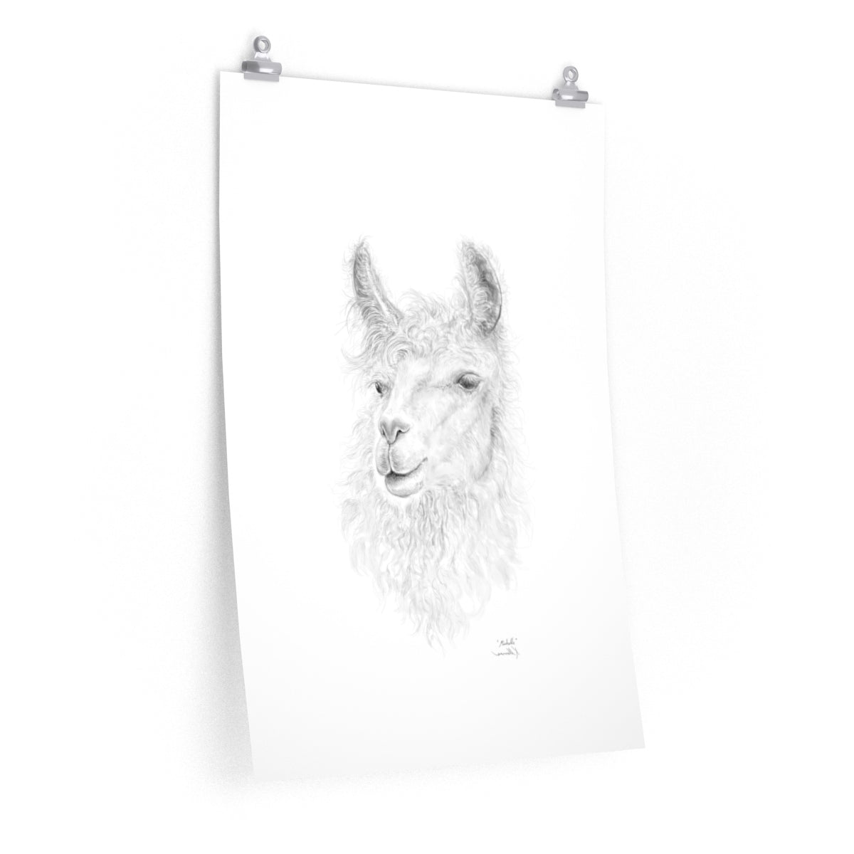 MICHELLE Llama- Art Paper Print