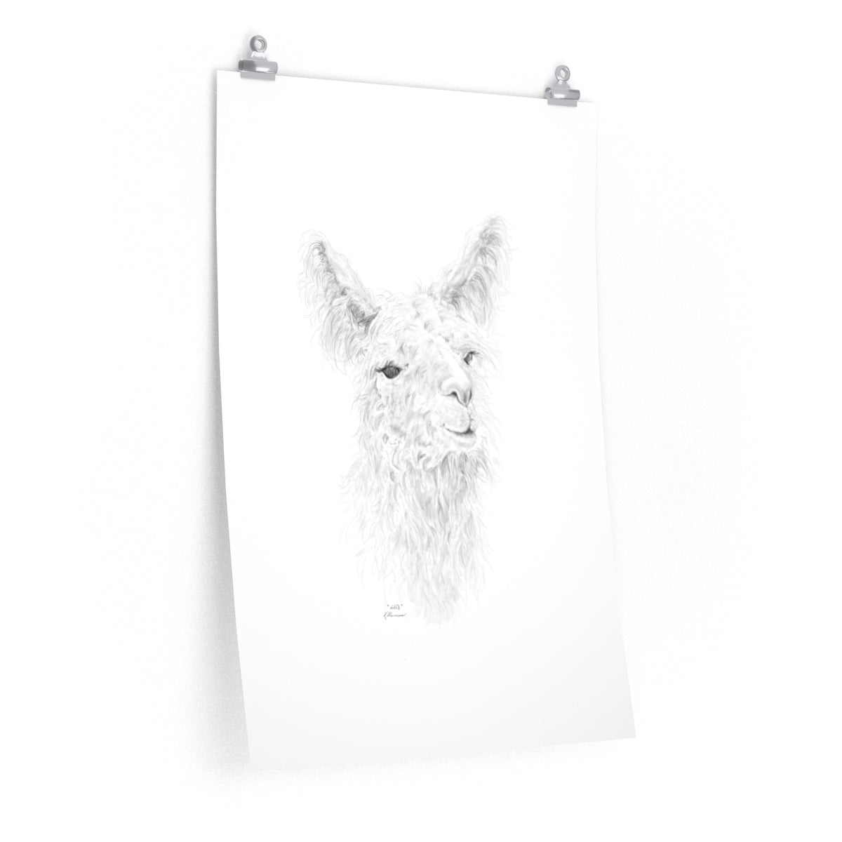 ELLIE Llama- Art Paper Print