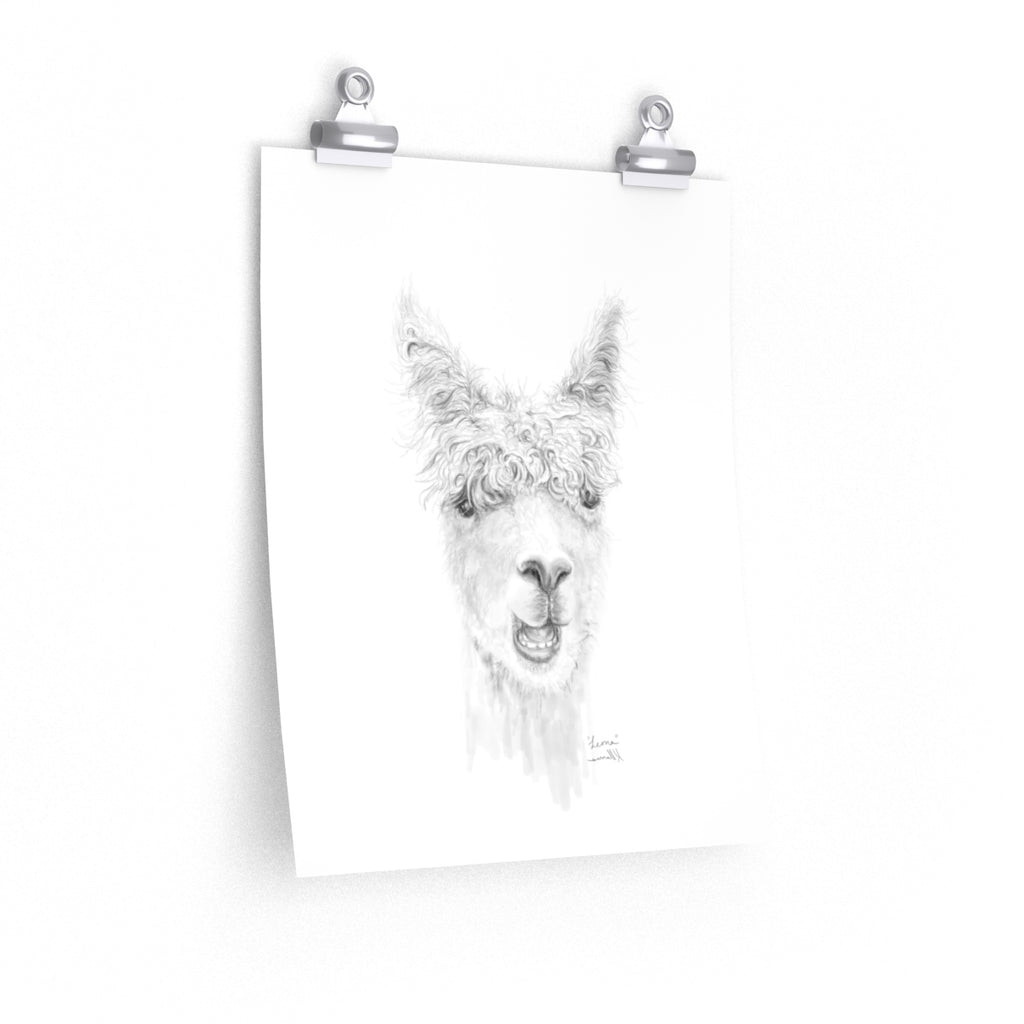 LEONA Llama- Art Paper Print