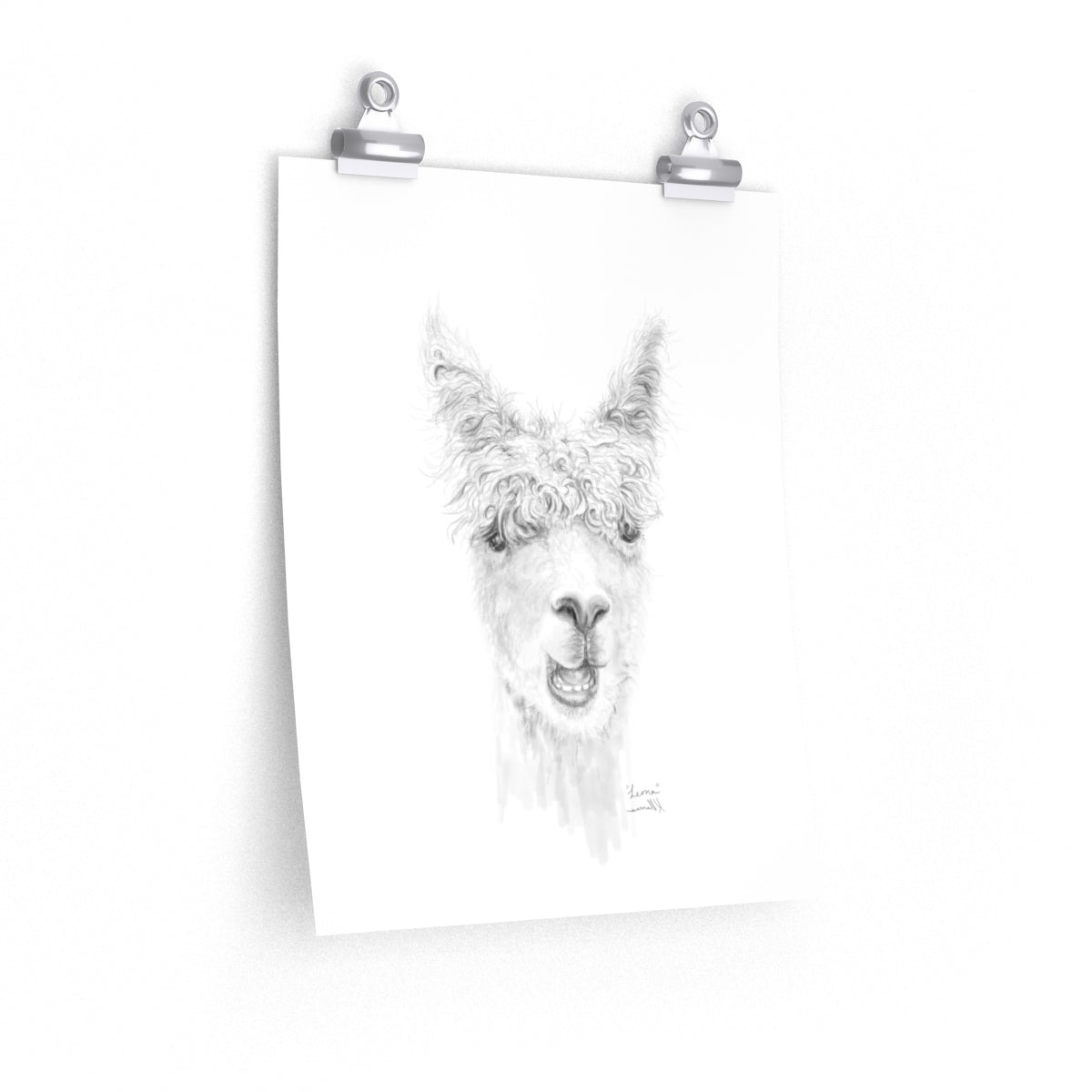 LEONA Llama- Art Paper Print