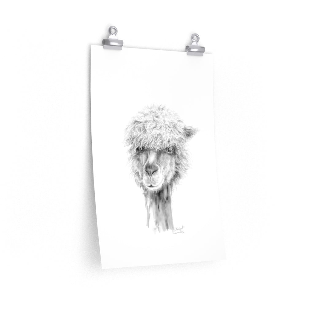 MICHAEL Llama- Art Paper Print