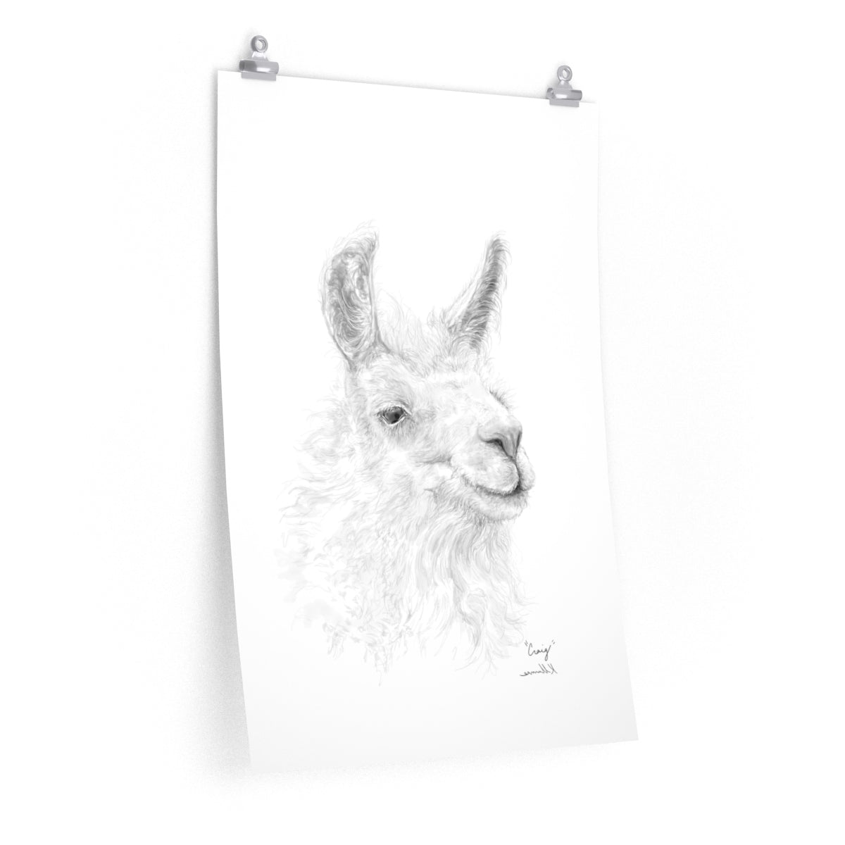 CRAIG Llama- Art Paper Print