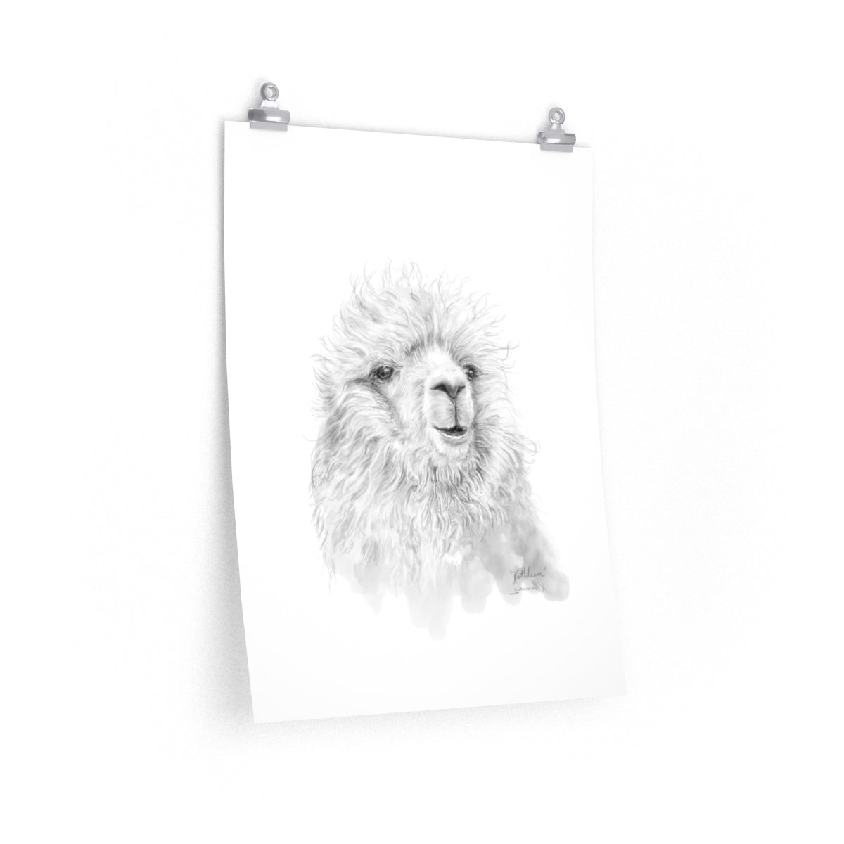 KATHLEEN Llama- Art Paper Print