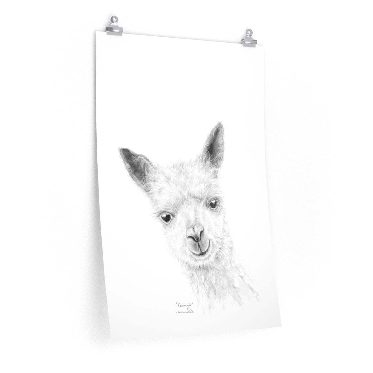 CAMRYN Llama- Art Paper Print