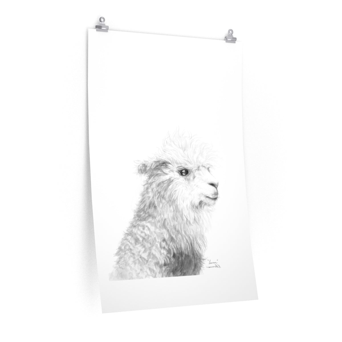 LAUREN Llama- Art Paper Print