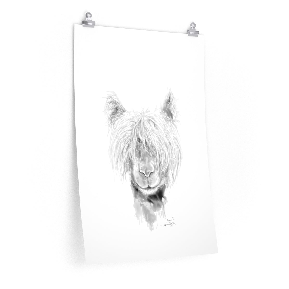 FINN Llama- Art Paper Print