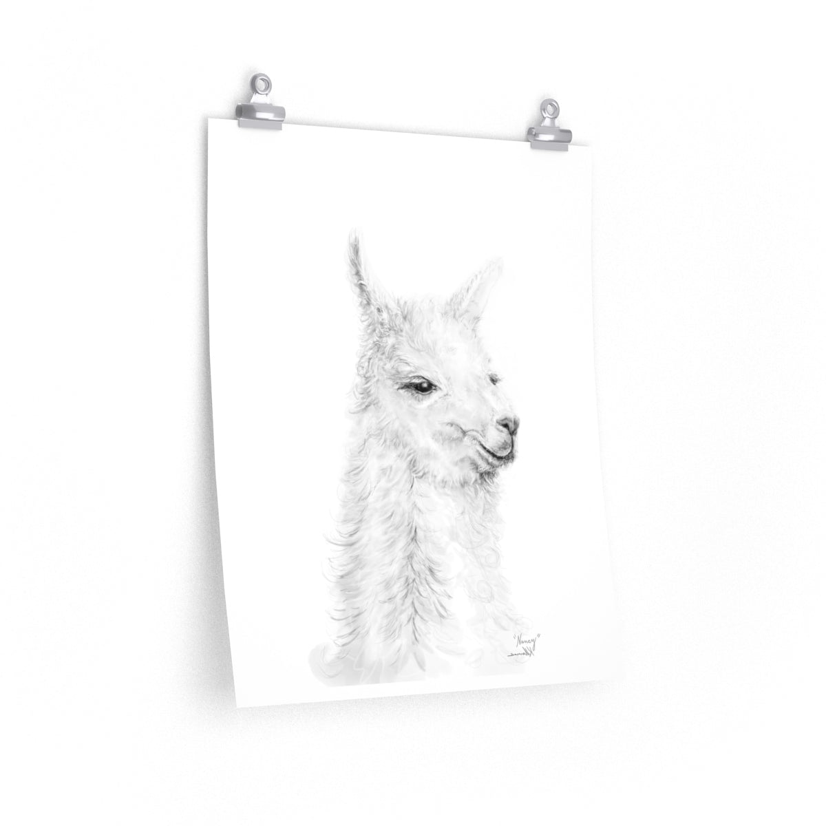 NANCY Llama- Art Paper Print