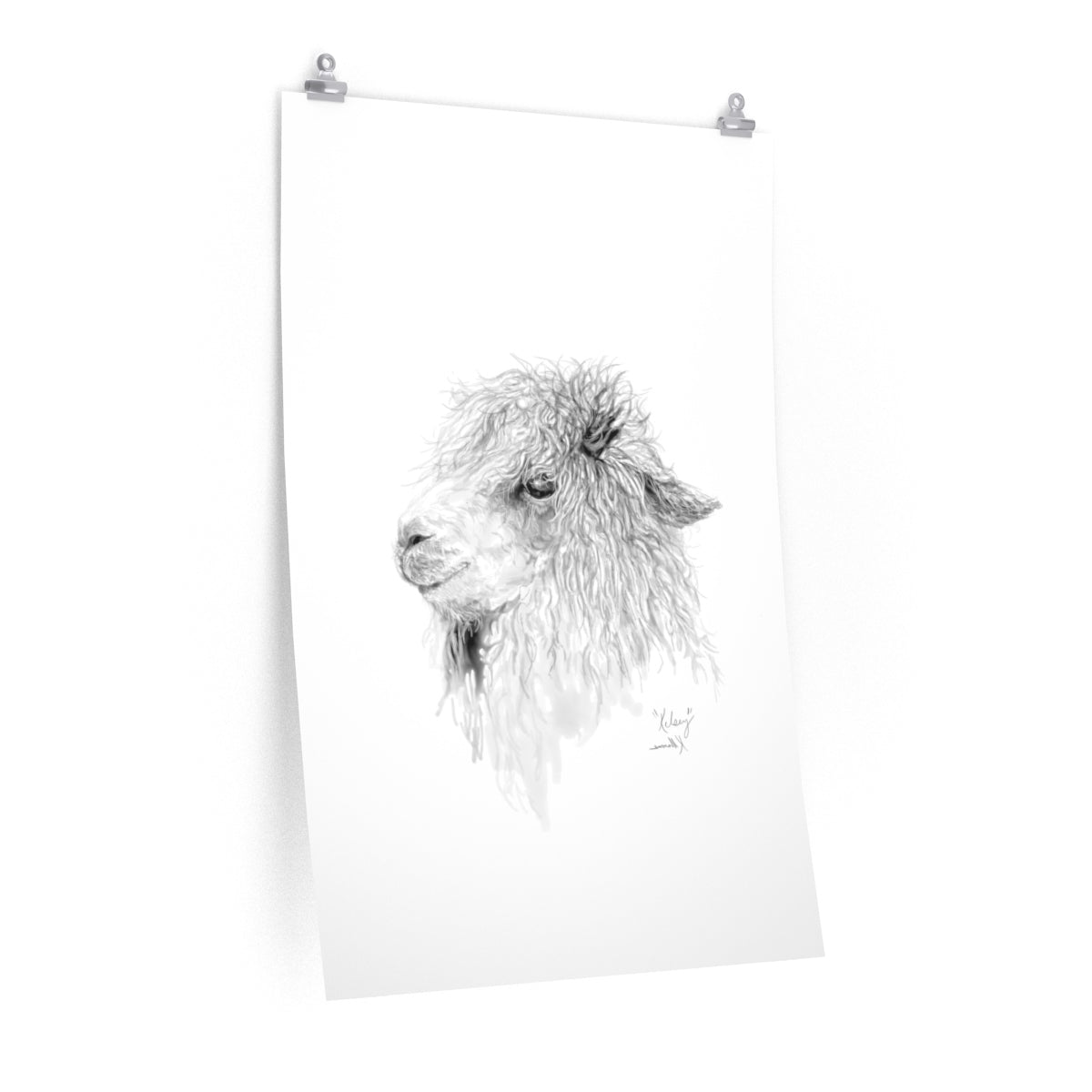 KELSEY Llama- Art Paper Print