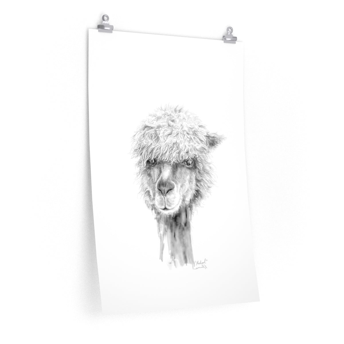 MICHAEL Llama- Art Paper Print