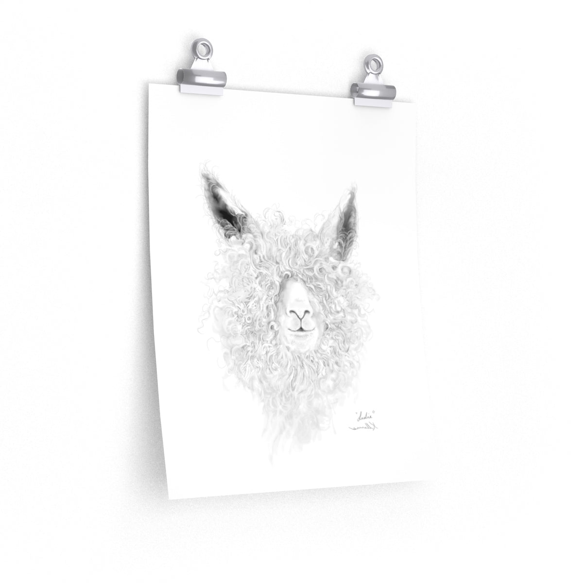LESLIE Llama- Art Paper Print