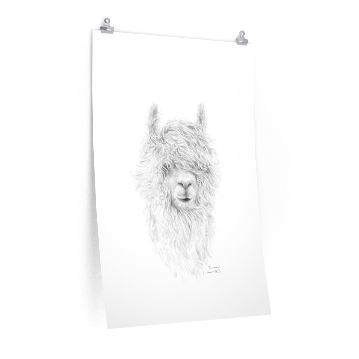 CRIMSON Llama- Art Paper Print