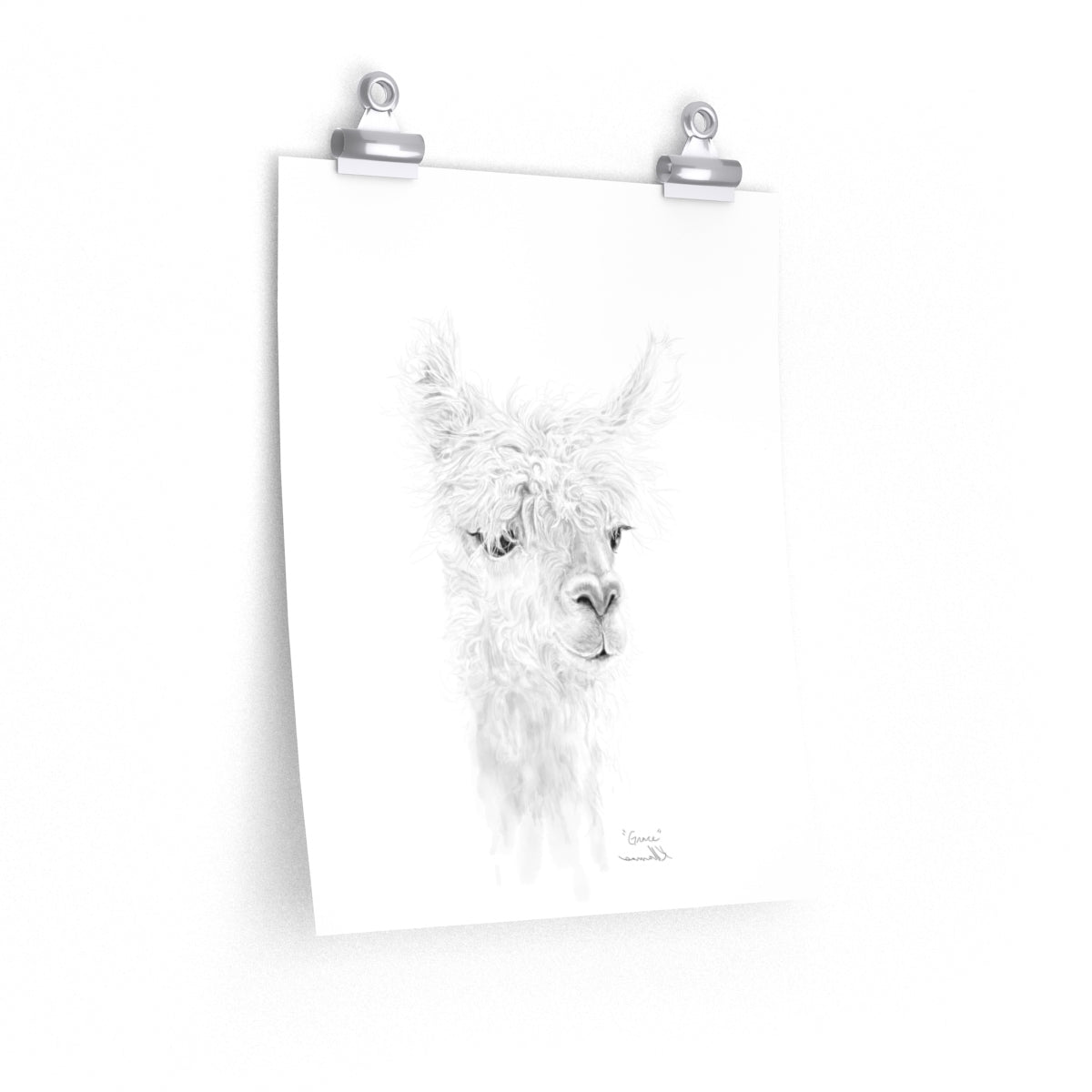 GRACE Llama- Art Paper Print