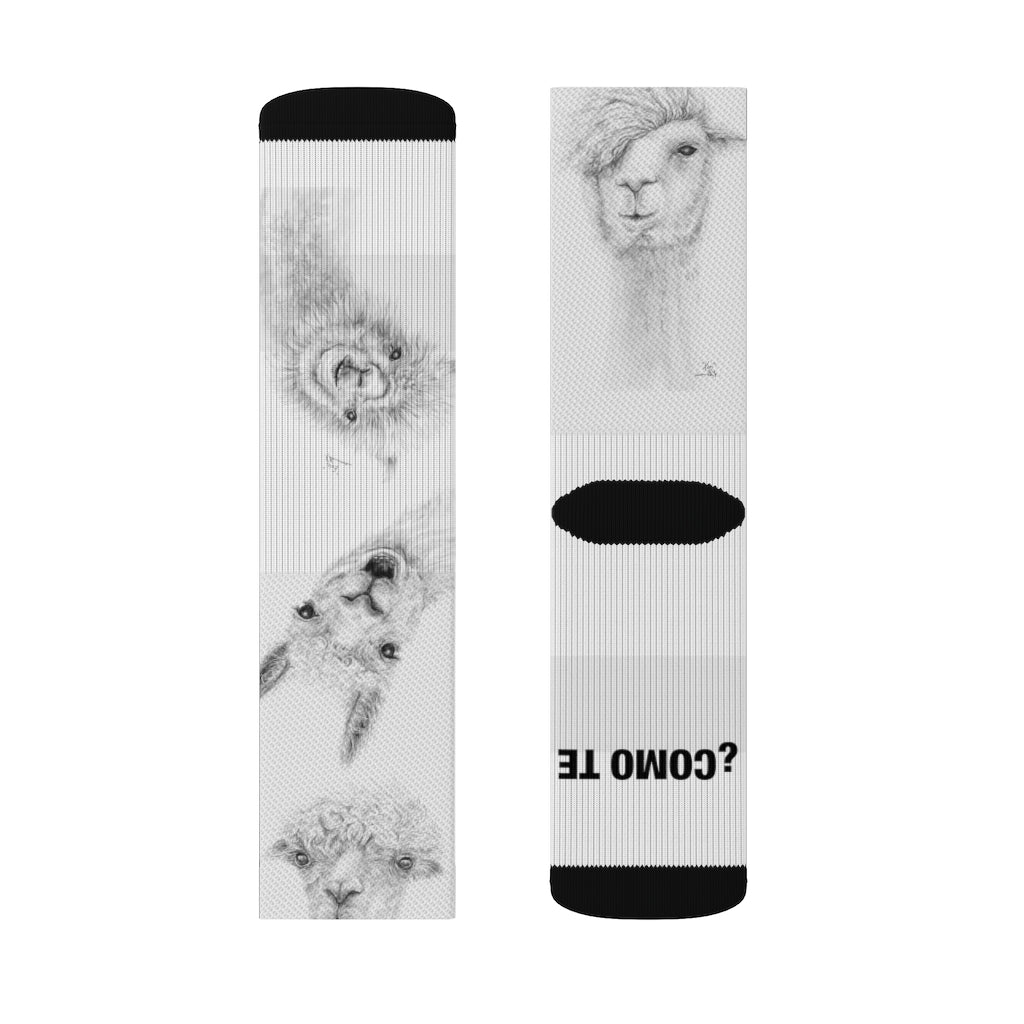 Llama Art Socks | ¿Como te Llamas?