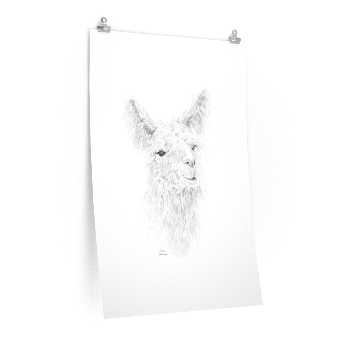 ELLIE Llama- Art Paper Print
