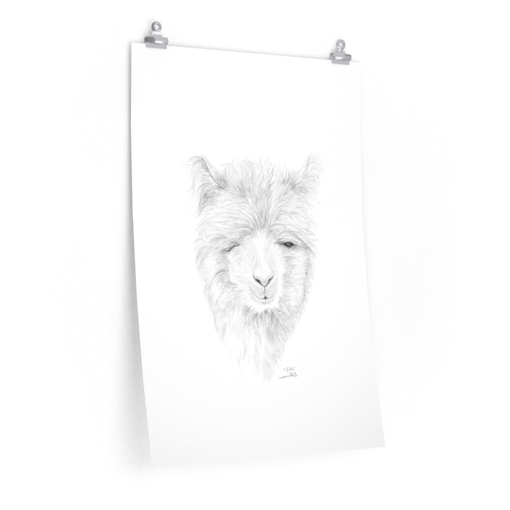 EDIE Llama- Art Paper Print