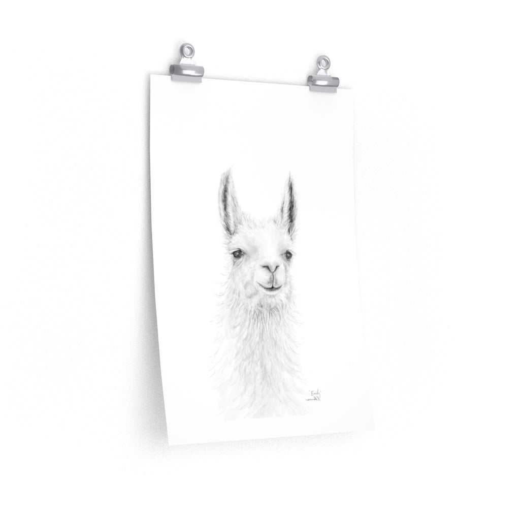 EMILY Llama- Art Paper Print