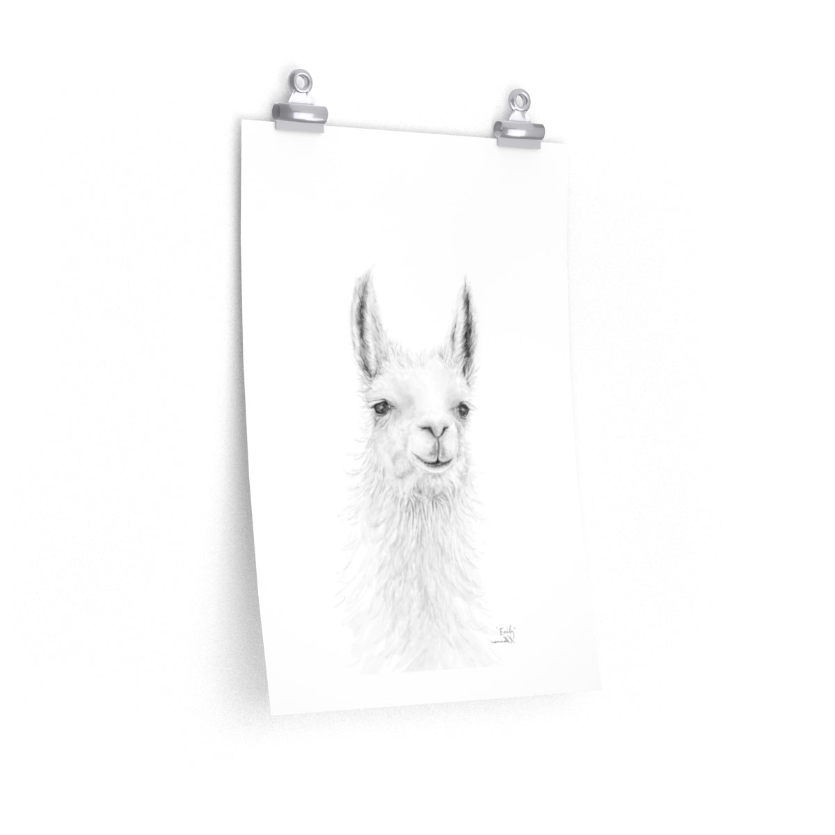EMILY Llama- Art Paper Print