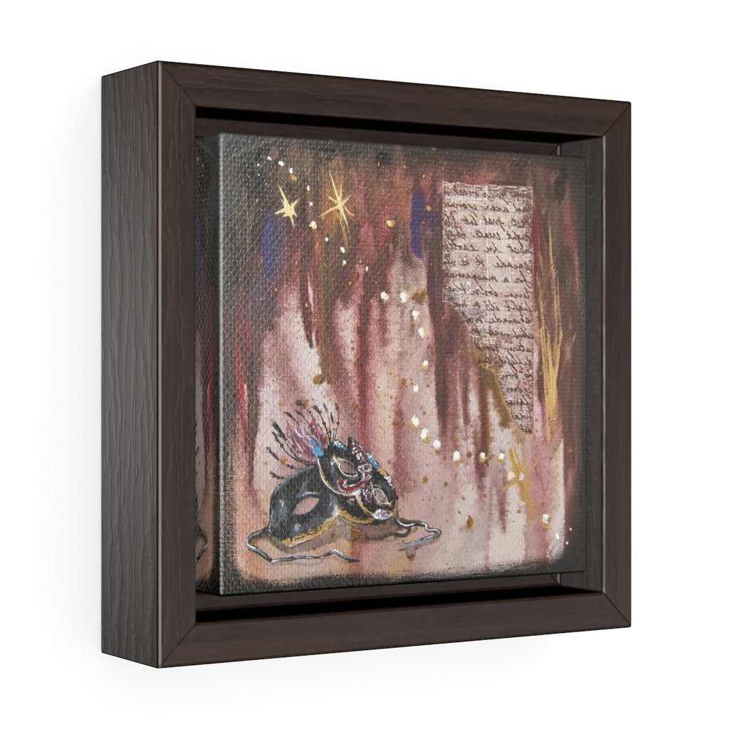 Square Framed Art Print | Lullaby: Mask 3