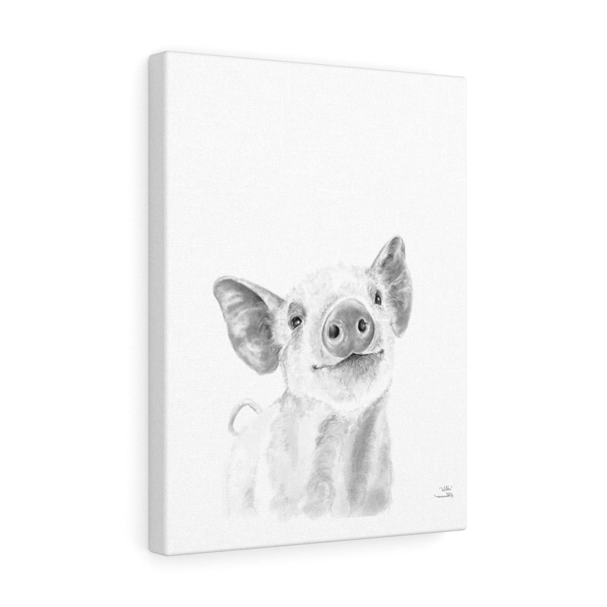 Wilber Pig - Animal Art Canvas