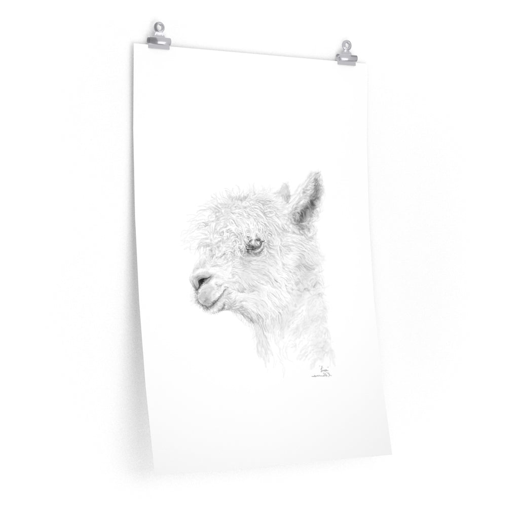 LISA Llama- Art Paper Print